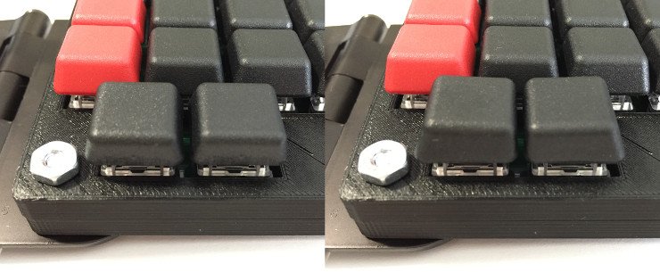 Rotated Thumb Keys